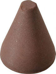 Cratex - 1" Max Diam x 1-1/4" Long, Taper, Rubberized Point - Fine Grade, Silicon Carbide, 1/4" Arbor Hole, Unmounted - Apex Tool & Supply