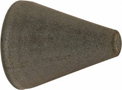 Cratex - 1" Max Diam x 1-1/4" Long, Taper, Rubberized Point - Very Fine Grade, Silicon Carbide, 1/4" Arbor Hole, Unmounted - Apex Tool & Supply