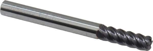 Niagara Cutter - 1/4", 5 Flute, Single End, Solid Carbide, 0.045" Corner Radius End Mill - 2-1/2" OAL, 45° Helix, Right Hand Flute, 3/4" LOC, Right Hand Cut - Apex Tool & Supply