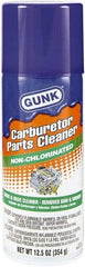 Gunk - Nonchlorinated Carburetor & Parts Cleaner - 15 oz Aerosol Can - Apex Tool & Supply