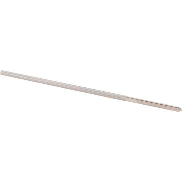 Alvord Polk - 0.0955" High Speed Steel 4 Flute Chucking Reamer - Straight Flute, 0.0928" Straight Shank, 7/8" Flute Length, 3-1/2" OAL - Apex Tool & Supply