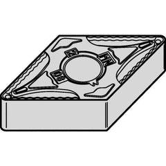 Kennametal - DNMG442 MN Grade KCP10 Carbide Turning Insert - TiCN/Al2O3 Finish, 55° Diamond, 1/2" Inscr Circle, 1/4" Thick, 1/32" Corner Radius - Apex Tool & Supply