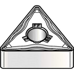 Kennametal - TNMG331 FF Grade KCU10 Carbide Turning Insert - TiAlN Finish, 60° Triangle, 3/8" Inscr Circle, 3/16" Thick, 1/64" Corner Radius - Apex Tool & Supply