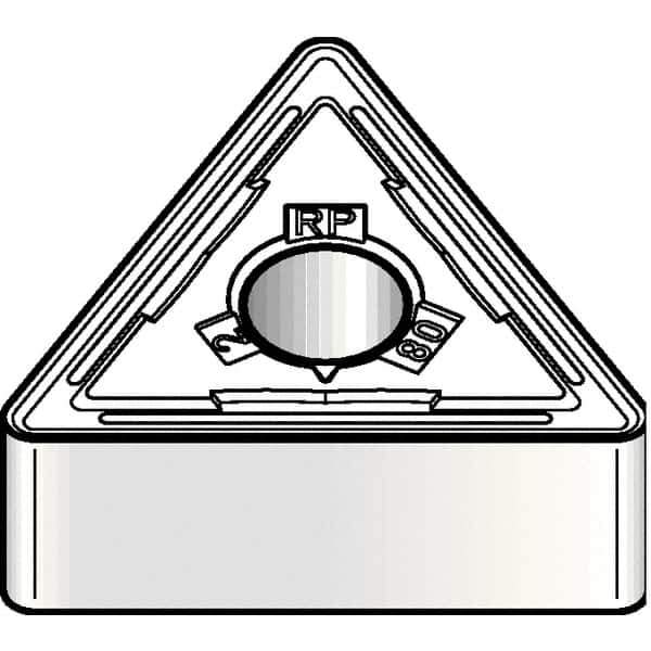 Kennametal - TNMG666 RP Grade KCP40B Carbide Turning Insert - TiOCN Finish, 60° Triangle, 3/4" Inscr Circle, 3/8" Thick, 3/32" Corner Radius - Apex Tool & Supply