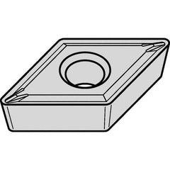 Kennametal - DCMT32.52 LF Grade KCP10B Carbide Turning Insert - TiCN/Al2O3/TiOCN Finish, 55° Diamond, 3/8" Inscr Circle, 5/32" Thick, 1/32" Corner Radius - Apex Tool & Supply
