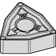 Kennametal - WNMG332 MN Grade KCP25B Carbide Turning Insert - TiOCN Finish, 80° Trigon, 3/8" Inscr Circle, 3/16" Thick, 1/32" Corner Radius - Apex Tool & Supply