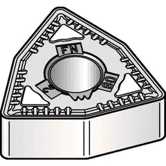 Kennametal - WNMG431 FN Grade KCP10B Carbide Turning Insert - TiOCN Finish, 80° Trigon, 1/2" Inscr Circle, 3/16" Thick, 1/64" Corner Radius - Apex Tool & Supply