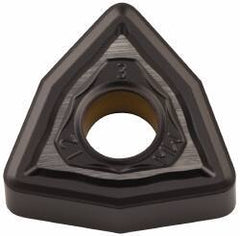 Kennametal - WNMG433 MW Grade KCP05 Carbide Turning Insert - TiCN/Al2O3 Finish, 80° Trigon, 1/2" Inscr Circle, 3/16" Thick, 3/64" Corner Radius - Apex Tool & Supply