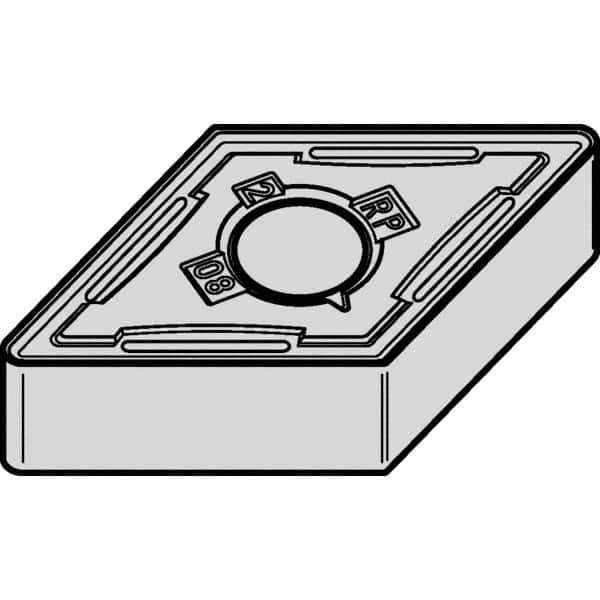 Kennametal - DNMG444 RP Grade KCP25B Carbide Turning Insert - TiCN/Al2O3/TiOCN Finish, 55° Diamond, 1/2" Inscr Circle, 1/4" Thick, 1/16" Corner Radius - Apex Tool & Supply