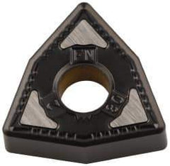 Kennametal - WNMG432 FN Grade KCK05 Carbide Turning Insert - TiCN/Al2O3 Finish, 80° Trigon, 1/2" Inscr Circle, 3/16" Thick, 1/32" Corner Radius - Apex Tool & Supply