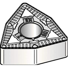 Kennametal - WNMG433 RN Grade KCP10B Carbide Turning Insert - TiCN/Al2O3/TiOCN Finish, 80° Trigon, 1/2" Inscr Circle, 3/16" Thick, 3/64" Corner Radius - Apex Tool & Supply