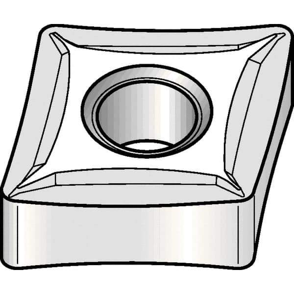 Kennametal - CNMP432 K Grade KCP25B Carbide Turning Insert - TiOCN Finish, 80° Diamond, 1/2" Inscr Circle, 3/16" Thick, 1/32" Corner Radius - Apex Tool & Supply