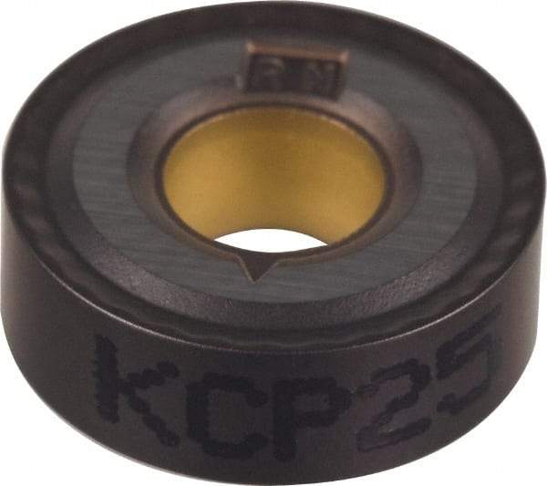 Kennametal - RNMG86 RN Grade KCP25 Carbide Turning Insert - TiCN/Al2O3 Finish, Round, 1" Inscr Circle, 3/8" Thick - Apex Tool & Supply