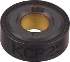 Kennametal - RNMG86 RN Grade KCP25 Carbide Turning Insert - TiCN/Al2O3 Finish, Round, 1" Inscr Circle, 3/8" Thick - Apex Tool & Supply