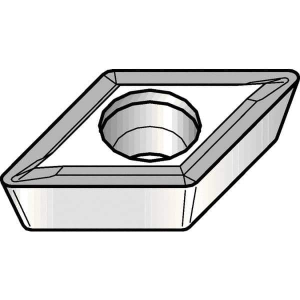 Kennametal - DPMT32.51 LF Grade KCM25B Carbide Turning Insert - TiOCN Finish, 55° Diamond, 3/8" Inscr Circle, 5/32" Thick, 1/64" Corner Radius - Apex Tool & Supply