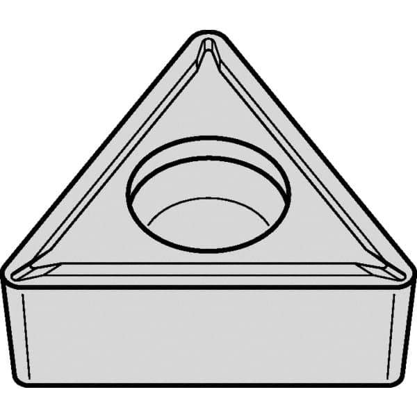 Kennametal - TCMT32.51 LF Grade KCP25B Carbide Turning Insert - TiOCN Finish, 60° Triangle, 3/8" Inscr Circle, 5/32" Thick, 1/64" Corner Radius - Apex Tool & Supply