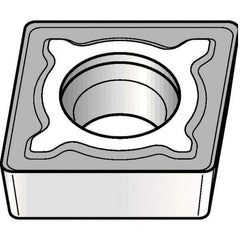 Kennametal - CCMT432 MF Grade KCP25B Carbide Turning Insert - TiCN/Al2O3/TiOCN Finish, 80° Diamond, 1/2" Inscr Circle, 3/16" Thick, 1/32" Corner Radius - Apex Tool & Supply