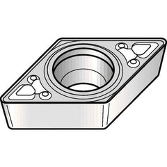 Kennametal - DCMT32.53 MF Grade KCK20B Carbide Turning Insert - TiOCN Finish, 55° Diamond, 3/8" Inscr Circle, 5/32" Thick, 3/64" Corner Radius - Apex Tool & Supply