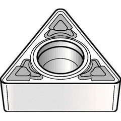 Kennametal - TPMT32.52 MF Grade KCM25B Carbide Turning Insert - TiOCN Finish, 60° Triangle, 3/8" Inscr Circle, 5/32" Thick, 1/32" Corner Radius - Apex Tool & Supply