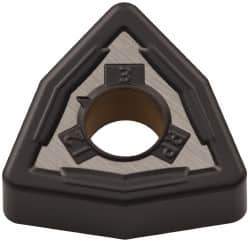 Kennametal - WNMG433 RP Grade KCP30 Carbide Turning Insert - TiCN/Al2O3 Finish, 80° Trigon, 1/2" Inscr Circle, 3/16" Thick, 3/64" Corner Radius - Apex Tool & Supply