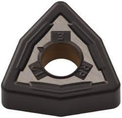 Kennametal - WNMG433 RP Grade KCP30 Carbide Turning Insert - TiCN/Al2O3 Finish, 80° Trigon, 1/2" Inscr Circle, 3/16" Thick, 3/64" Corner Radius - Apex Tool & Supply
