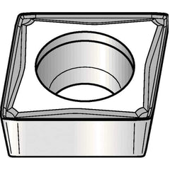 Kennametal - CPMT32.52 FW Grade KCK20 Carbide Turning Insert - TiCN/Al2O3 Finish, 80° Diamond, 3/8" Inscr Circle, 5/32" Thick, 1/32" Corner Radius - Apex Tool & Supply