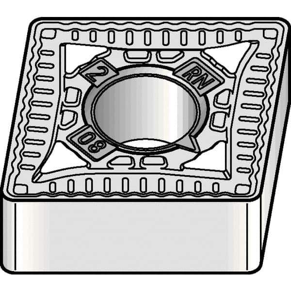Kennametal - CNMG433 RN Grade KCP10B Carbide Turning Insert - TiCN/Al2O3/TiOCN Finish, 80° Diamond, 1/2" Inscr Circle, 3/16" Thick, 3/64" Corner Radius - Apex Tool & Supply