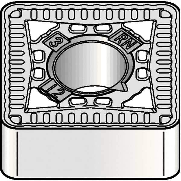 Kennametal - SNMG432 RN Grade KCP40B Carbide Turning Insert - TiOCN Finish, 90° Square, 1/2" Inscr Circle, 3/16" Thick, 1/32" Corner Radius - Apex Tool & Supply