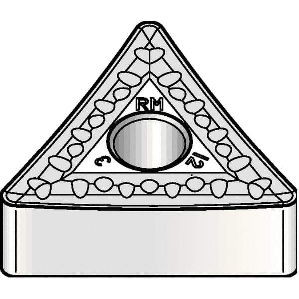 Kennametal - TNMM433 RM Grade KCP25B Carbide Turning Insert - TiOCN Finish, 60° Triangle, 1/2" Inscr Circle, 3/16" Thick, 3/64" Corner Radius - Apex Tool & Supply
