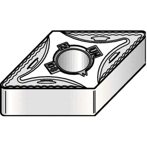 Kennametal - DNMG332 UN Grade KCK15B Carbide Turning Insert - TiCN/Al2O3/TiOCN Finish, 55° Diamond, 3/8" Inscr Circle, 3/16" Thick, 1/32" Corner Radius - Apex Tool & Supply