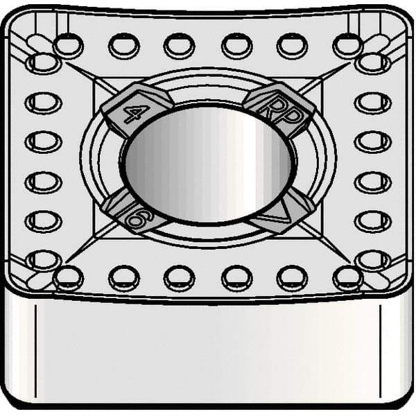 Kennametal - SNMM856 RP Grade KCP40 Carbide Turning Insert - TiN/TiCN/Al2O3 Finish, 90° Square, 1" Inscr Circle, 5/16" Thick, 3/32" Corner Radius - Apex Tool & Supply