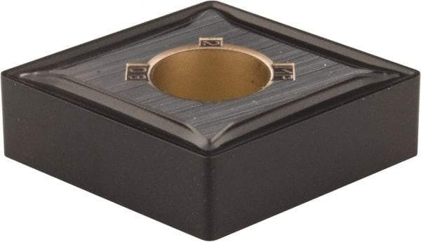 Kennametal - CNMG642 MP Grade KCM25 Carbide Turning Insert - TiN/TiCN/Al2O3 Finish, 80° Diamond, 3/4" Inscr Circle, 1/4" Thick, 1/32" Corner Radius - Apex Tool & Supply