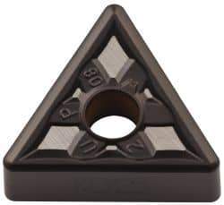 Kennametal - TNMG332 UP Grade KCM25 Carbide Turning Insert - TiCN/Al2O3 Finish, 60° Triangle, 3/8" Inscr Circle, 3/16" Thick, 1/32" Corner Radius - Apex Tool & Supply