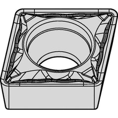 Kennametal - CCMT21.52 FP Grade KTP10 Cermet Turning Insert - TiN/TiCN/TiN Finish, 80° Diamond, 1/4" Inscr Circle, 3/32" Thick, 1/32" Corner Radius - Apex Tool & Supply