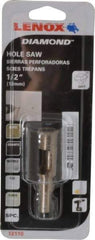 Lenox - 1/2" Diam, 1-1/8" Cutting Depth, Hole Saw - Diamond Grit Saw, Continuous Edge - Apex Tool & Supply
