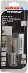 Lenox - 5/8" Diam, 1-1/8" Cutting Depth, Hole Saw - Diamond Grit Saw, Continuous Edge - Apex Tool & Supply
