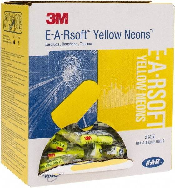 3M - Disposable, Uncorded, 33 dB Earplugs - Yellow, 200 Pairs - Apex Tool & Supply