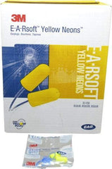 3M - Disposable, Corded, 33 dB Earplugs - Yellow, 200 Pairs - Apex Tool & Supply