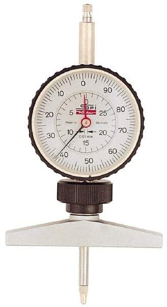 SPI - Dial Depth Gages Maximum Measurement (Inch): 7 Maximum Measurement (Decimal Inch): 7.0000 - Apex Tool & Supply