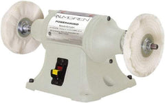 Palmgren - 6" Wheel Diam x 1" Wheel Width, 1/2 hp Buffer - 1/2" Arbor Hole Diam, 1 Phase, 3,450 Max RPM, 120/240 Volts - Apex Tool & Supply