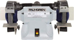 Palmgren - 8" Wheel Diam x 1" Wheel Width, 3/4 hp Grinder - 5/8" Arbor Hole Diam, 1 Phase, 3,450 Max RPM, 120/240 Volts - Apex Tool & Supply