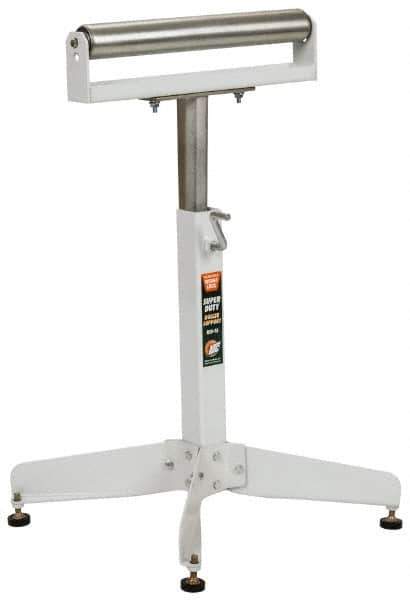 HTC - 16 Inch Long x 32 Inch High Heavy Duty Roller Support - 500 Lbs. Limit, with 1 and 1-3/8 Inch Wide Roller - Apex Tool & Supply