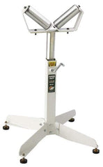 HTC - 22 Inch to 32 Inch High Heavy Duty Inch V Inch Roller Support - 500 Lbs. Limit, with 2 and 4 Inch Wide Rollers - Apex Tool & Supply