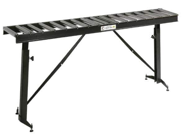 HTC - 66 Inch Long x 43-1/2 Inch High Portable Folding Conveyor - 500 Lbs. Limit, with 17 and 13 Inch Wide Rollers - Apex Tool & Supply