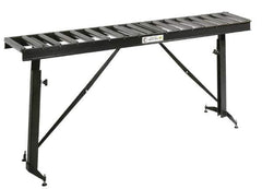 HTC - 66 Inch Long x 43-1/2 Inch High Portable Folding Conveyor - 500 Lbs. Limit, with 17 and 13 Inch Wide Rollers - Apex Tool & Supply