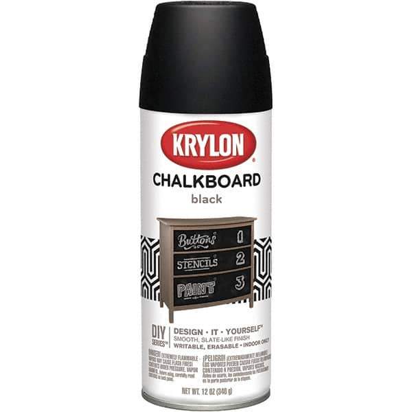 Krylon - Chalkboard Black, Flat, Chalkboard Paint Spray Paint - 12 oz Container - Apex Tool & Supply