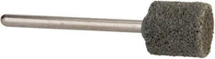 Rex Cut Product - 1/2" Head Diam x 1/2" Thickness, W185, Cylinder End, Aluminum Oxide Mounted Point - Brown, Medium Grade, 34,500 RPM - Apex Tool & Supply