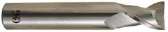 OSG - 5/8", 3/4" LOC, 5/8" Shank Diam, 3-1/2" OAL, 2 Flute, Solid Carbide Square End Mill - Single End, Uncoated, Spiral Flute, 30° Helix, Centercutting, Right Hand Cut, Right Hand Flute, Series 2021 - Apex Tool & Supply