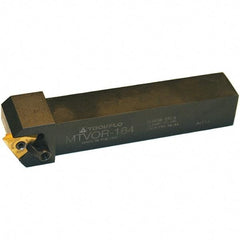 Tool-Flo - External Thread, Left Hand Cut, 1" Shank Width x 1" Shank Height Indexable Threading Toolholder - 6" OAL, T.MA/C 43 Insert Compatibility, MTVO Toolholder, Series On-Edge - Apex Tool & Supply