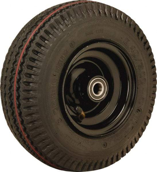 Hamilton - 10 Inch Diameter x 2-3/8 Inch Wide, Rubber Caster Wheel - 480 Lb. Capacity, 3 Inch Hub Length, 3/4 Inch Axle Diameter, Straight Roller Bearing - Apex Tool & Supply